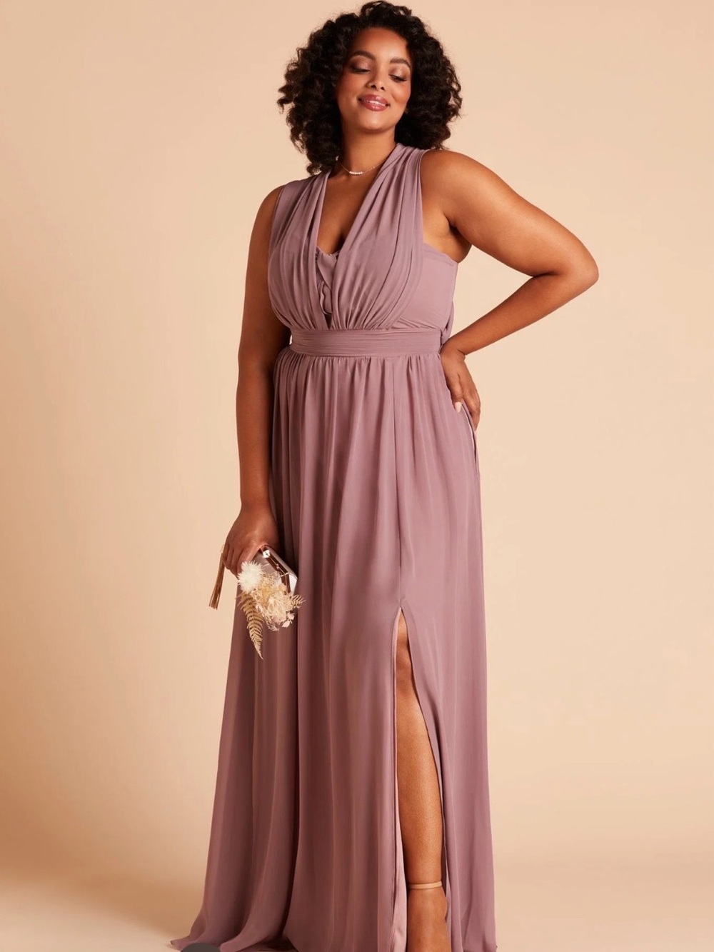 Birdy Grey Grace Mauve Chiffon Dress